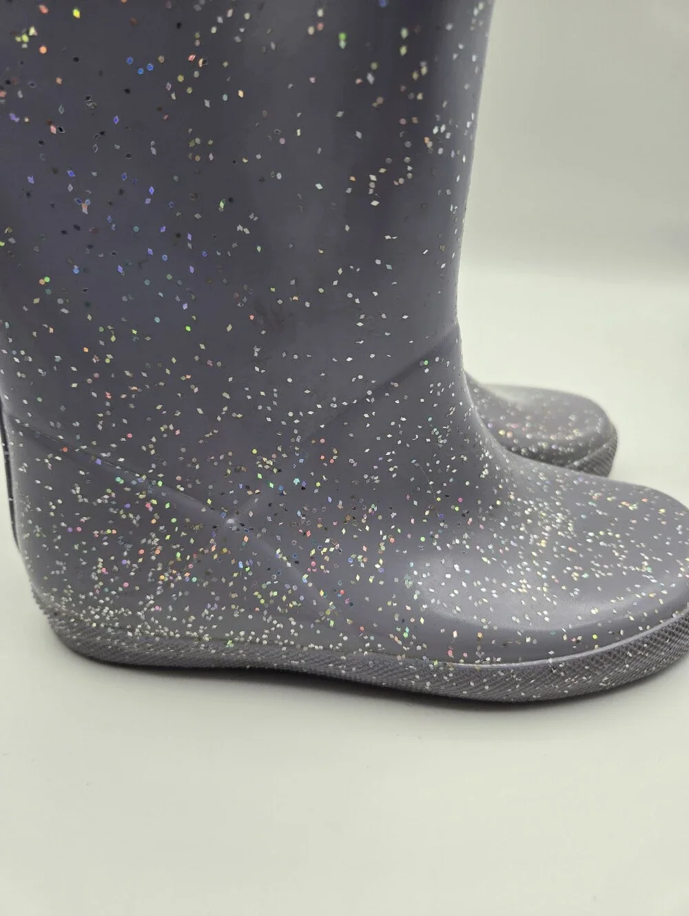 Hunter Lavender Purple Glitter Sparkle Rain Boots Little Girls Size US 1
